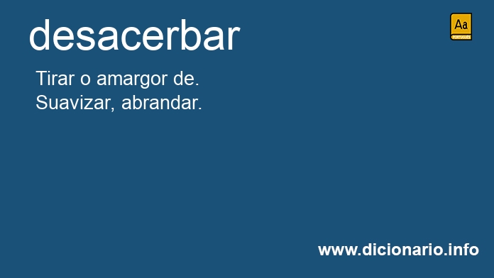 Significado de desacerbam