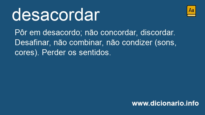 Significado de desacorda