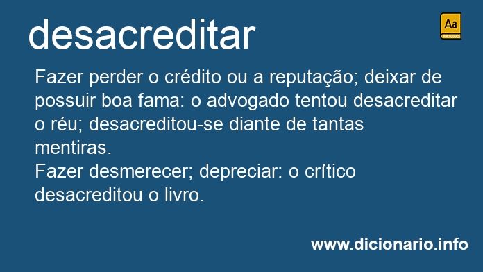 Significado de desacreditais