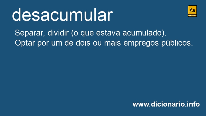 Significado de desacumula