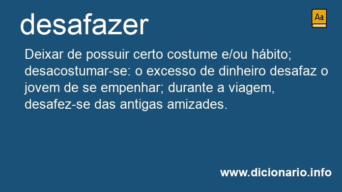 Significado de desafazer