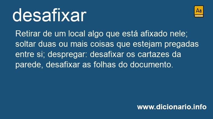 Significado de desafixar