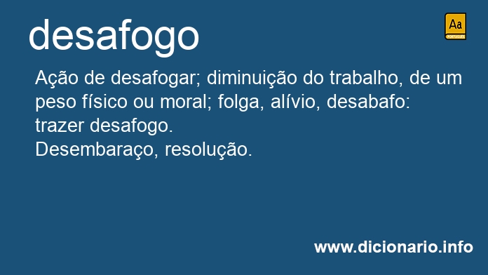 Significado de desafogos