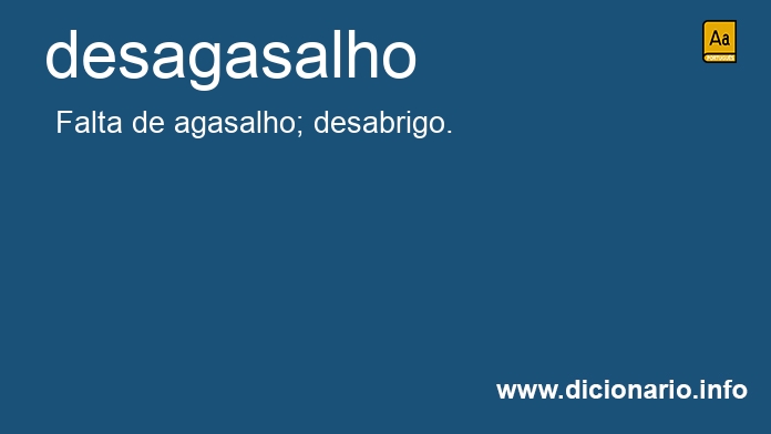 Significado de desagasalho