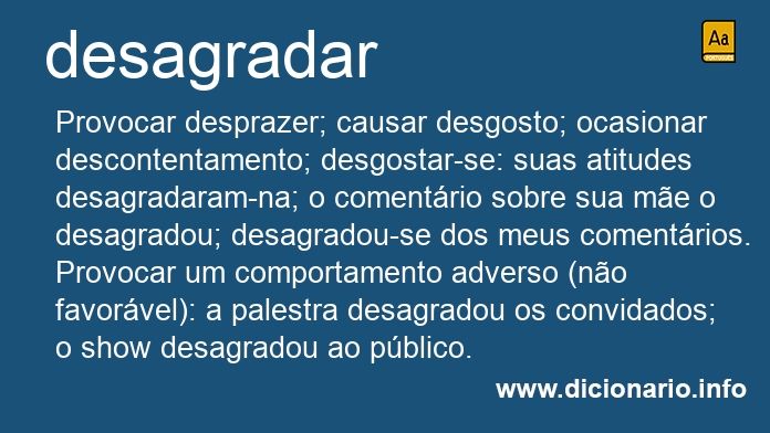 Significado de desagrada