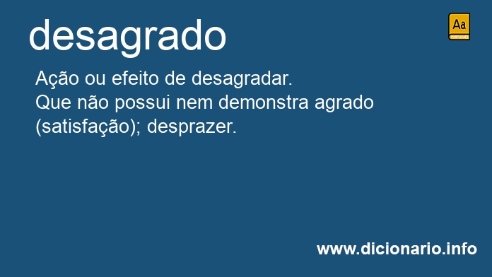 Significado de desagrados