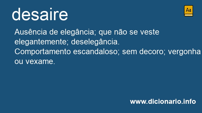 Significado de desaire