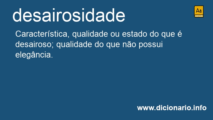 Significado de desairosidade