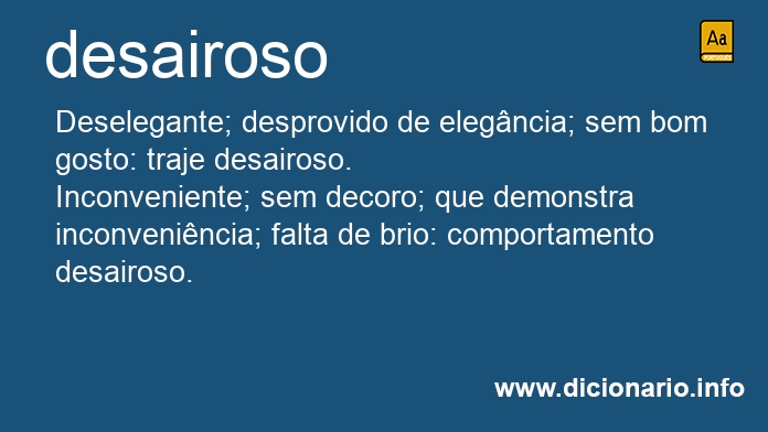 Significado de desairoso