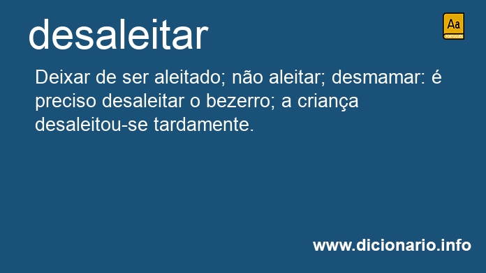 Significado de desaleito