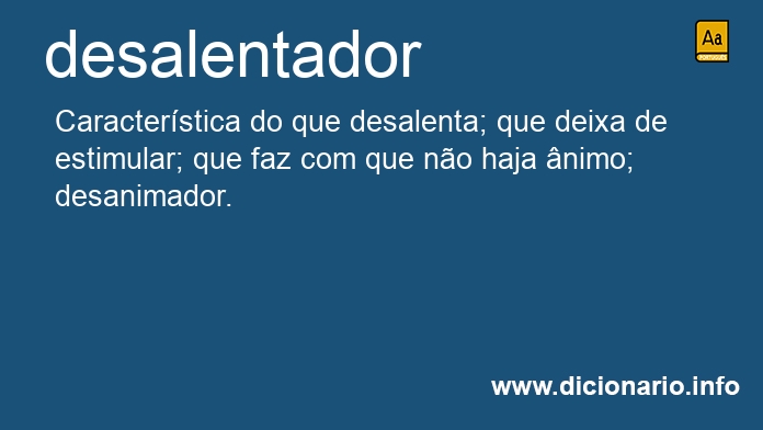 Significado de desalentador