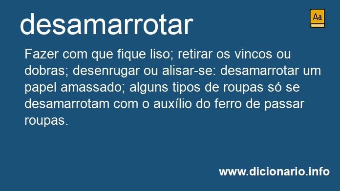 Significado de desamarrotamos