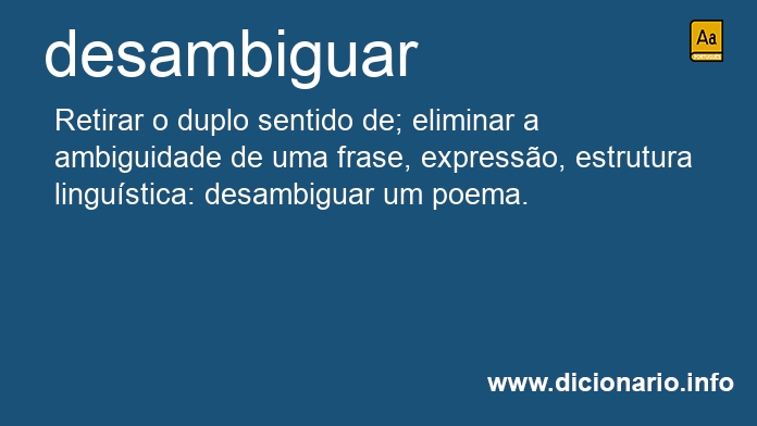 Significado de desambiguem