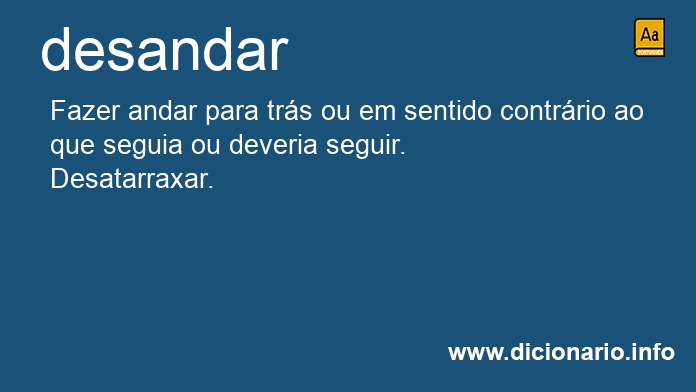 Significado de desandam