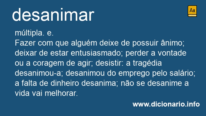 Significado de desanimam