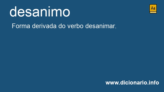 Significado de desanimo