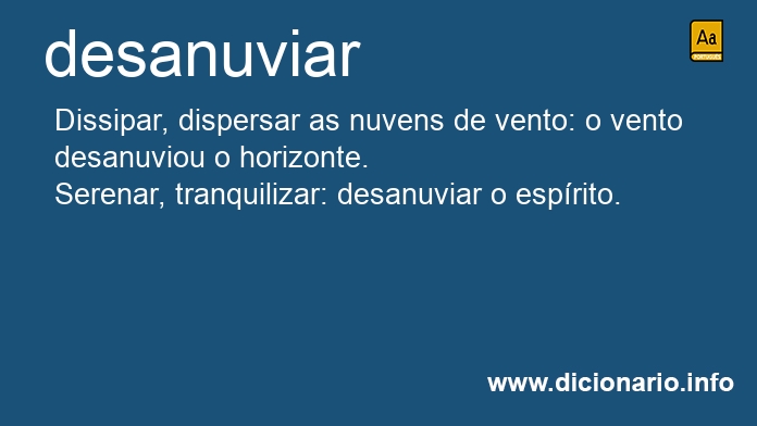 Significado de desanuviai