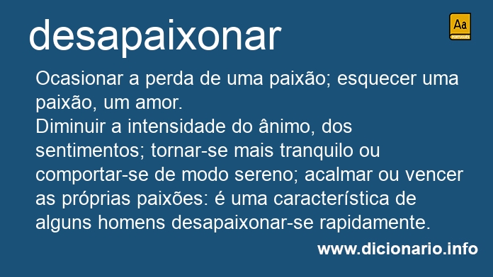 Significado de desapaixono