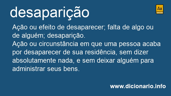 Significado de desaparies