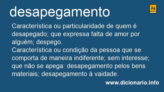 Significado de desapegamento