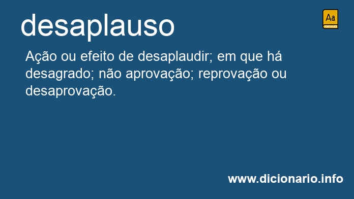 Significado de desaplauso