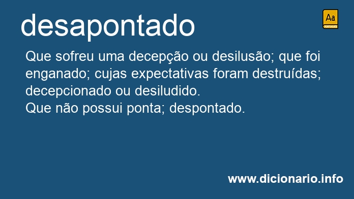 Significado de desapontado