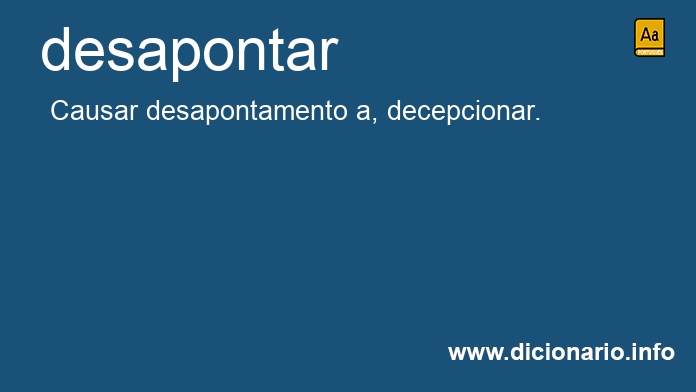 Significado de desapontavam