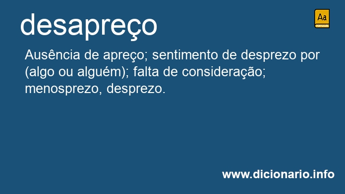 Significado de desapreos