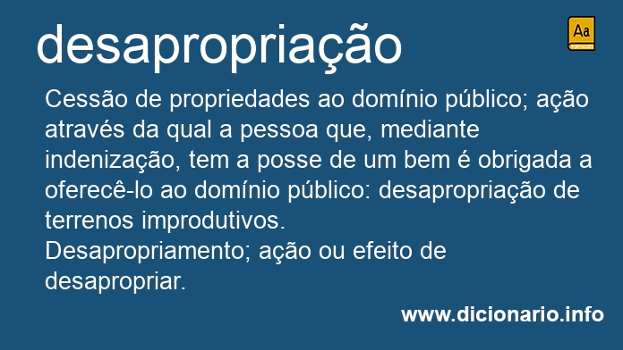 Significado de desapropriao