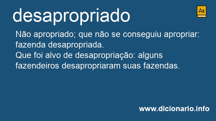 Significado de desapropriado