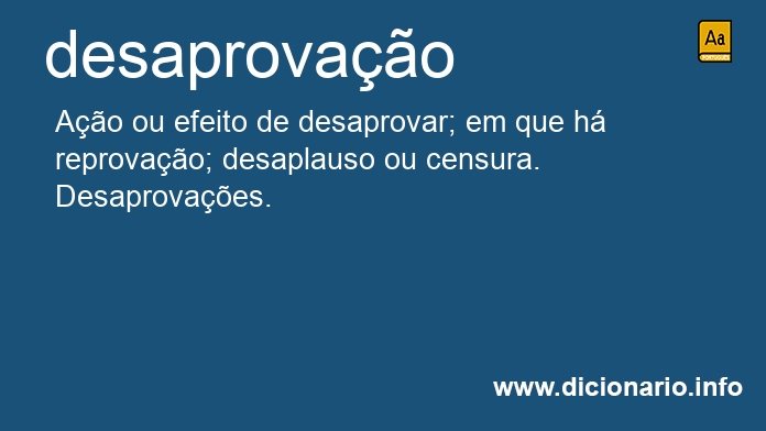 Significado de desaprovao