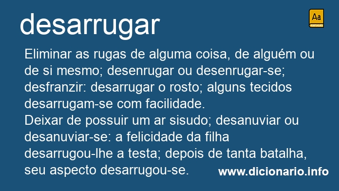 Significado de desarrugar