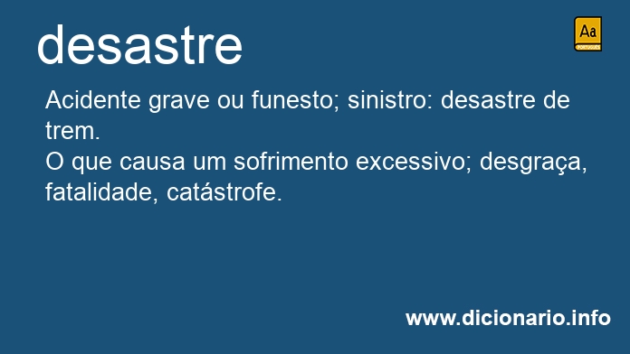 Significado de desastre