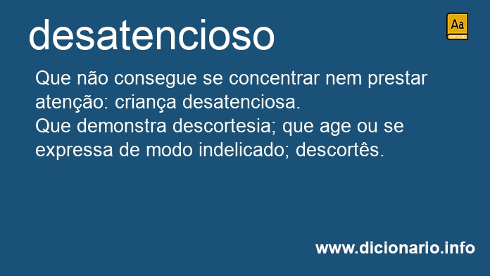 Significado de desatenciosa