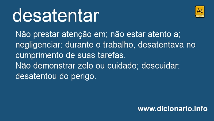 Significado de desatentam