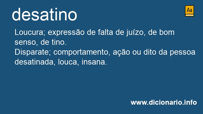 Significado de desatinos