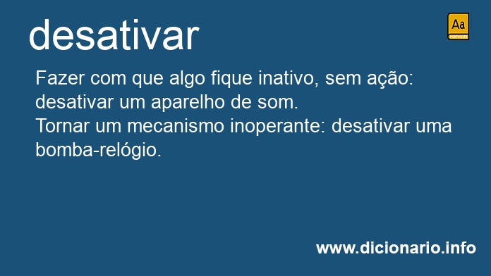 Significado de desativeis