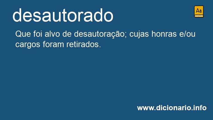 Significado de desautorado