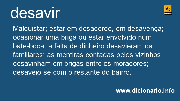 Significado de desaveio