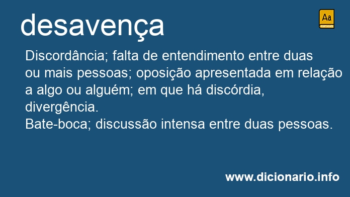 Significado de desavena