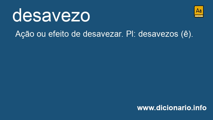 Significado de desavezo