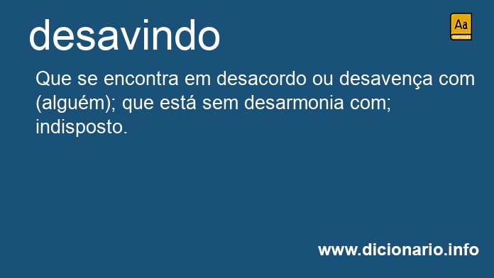 Significado de desavinda