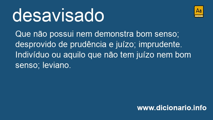 Significado de desavisado