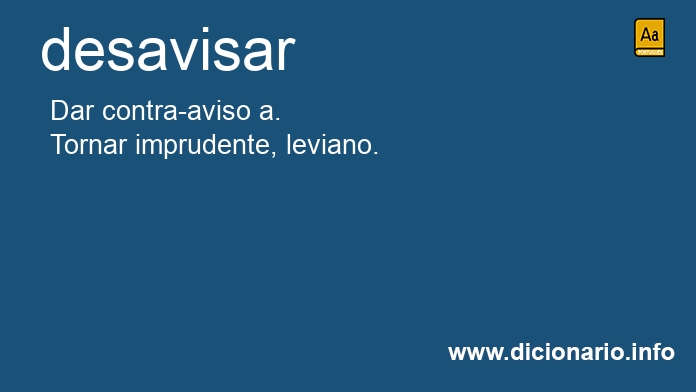 Significado de desavisar