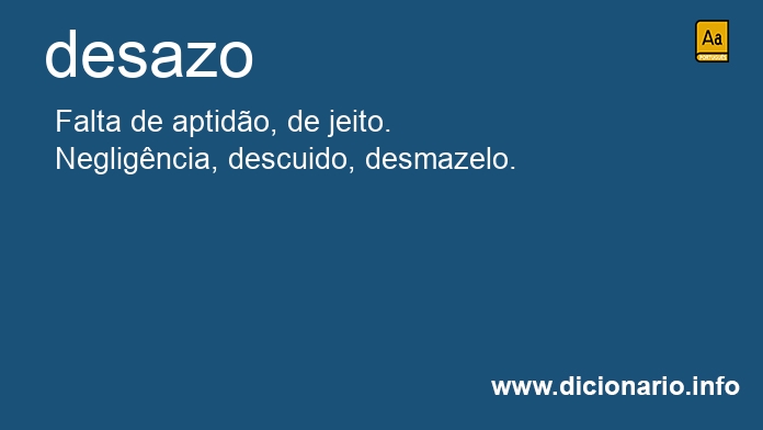 Significado de desazo