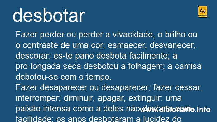 Significado de desbotais