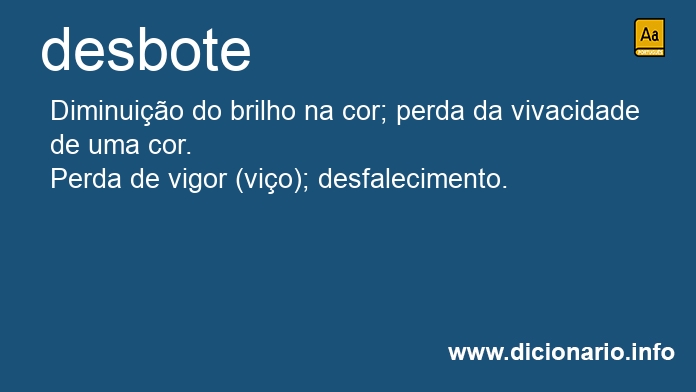 Significado de desbote