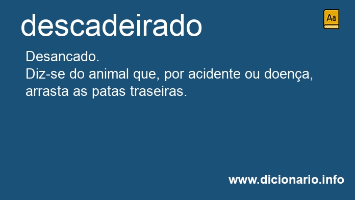 Significado de descadeirada