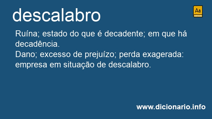 Significado de descalabro