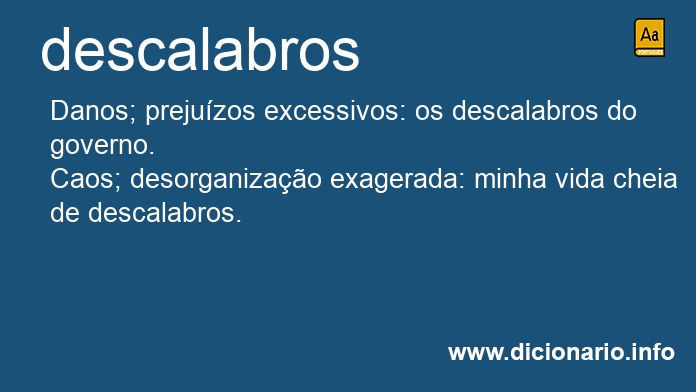 Significado de descalabros